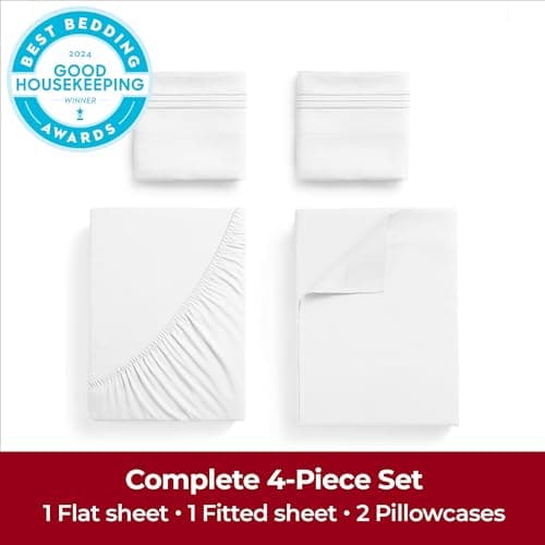 Mellanni Extra Deep King Sheets - 4 PC Iconic Collection Bedding — view 3