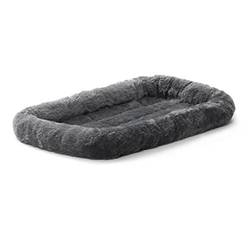MidWest Homes for Pets Bolster Dog Bed Fits a 33.88cm Crate, 54cm x 33cm x 6.5cm Dog Bed or Cat Bed with Comfortable Bolster, Ideal for Small Dog Breeds, Gray, Model 40222-GY