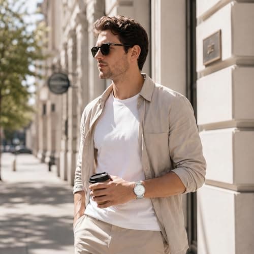 BUREI Ultra Thin Minimalist Men Watch, All Silver Stainless Steel Mesh Band,Analog Waterproof Casual Business Wristwatch, Gift for Father — view 4