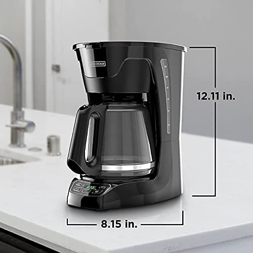 BLACK+DECKER CM1110B Programable 12-Cup Coffee Maker, Easy Pour, Non-Drip Carafe with Removable Filter Basket, Black — view 7