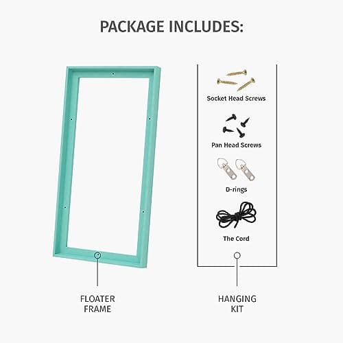 PIXY CANVAS Floater Frame 16x20 for 1-1/2 (1.5) inch Deep Canvas Paintings/Canvas Prints/Wood Canvas Panels/Wall Art/Wall Decor/Home Decor/Artwork (White, 16 x 20 inch, Portrait) — view 4