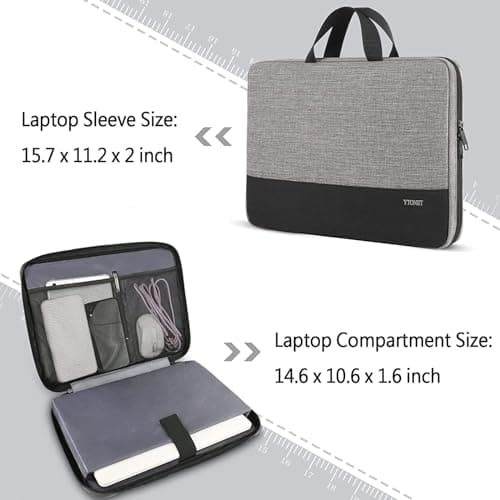 Ytonet Laptop Case 16 inch, 15-15.6 Inch TSA Laptop Sleeve Computer Bag — view 2