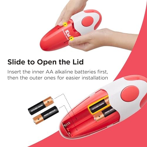 Kitchen Mama Auto Electric Can Opener, Red — view 4