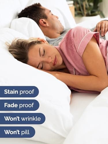 Extra Deep King Sheet Set - 6 Piece Breathable and Cooling Sheets - Hotel Luxury Bed Sheets Set - Easy & Secure Fit - Soft, Wrinkle Free and Comfy Sheets Set - White Sheet Set with Extra Deep Pockets — view 3