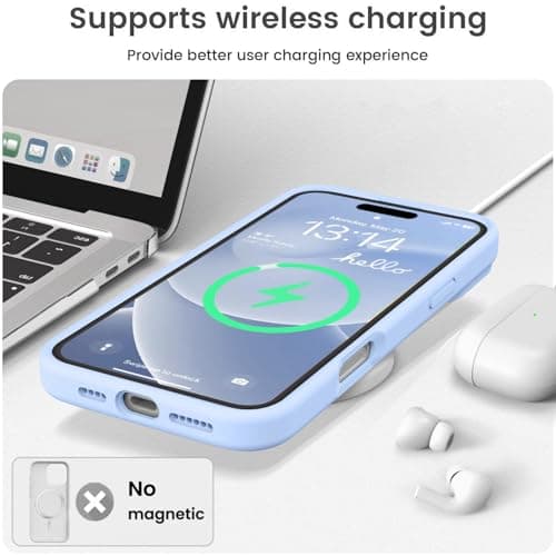 Vooii Compatible with iPhone 16 Pro Max Case, Liquid Silicone Upgrade [Camera Protection] [Soft Anti-Scratch Microfiber Lining] Shockproof Phone Case for iPhone 16 Pro Max 6.9 inch - Light Blue — view 6