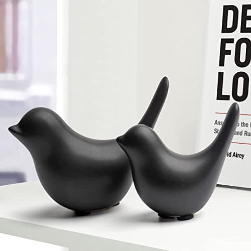 Notakia Small Birds Statues Black Home Decor Modern Style Decorative Ornaments for Living Room, Bedroom, Office Desktop, Cabinets — view 7