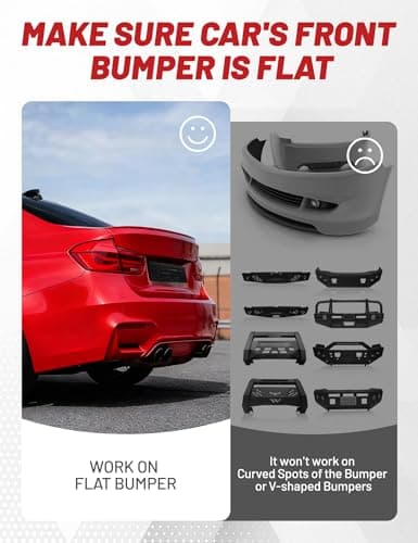 RED WOLF Front License Plate Holder No Drill Holes Frame Mounting, License Plate Tag Bracket with Zip Ties Anti-Theft Screws Installing Kit, Universal for Cars Trucks SUV Front Rear Bumper Frame — view 6