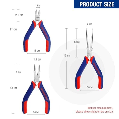 WORKPRO Mini Pliers Set, 3-Piece Small Pliers Tool Kit — view 2