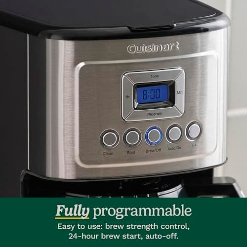 Cuisinart 12-Cup Coffee Maker, Programmable PerfecTemp Thermal Carafe Coffee Machine with 1-4 Cup Setting, Brew Strength Control and Brew Pause, Stainless Steel, DCC-3400NAS, Silver — view 5