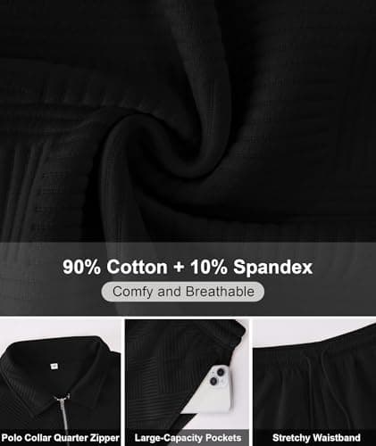 Mens Short Sets 2 Piece Summer Outfits Polo Shirt and Shorts Set Casual Short Sleeve Sweatsuit Tracksuit Loungewear — view 4