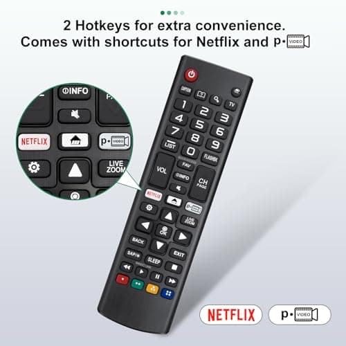 【Pack of 2】 for LG Smart TV Remote Control Replacement，Universal for All LG Smart TVs — view 4