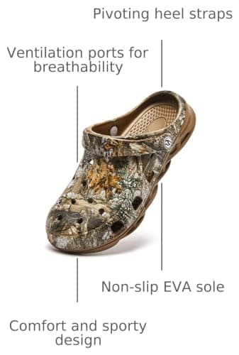 HOBIBEAR Unisex Garden Clogs Shoes Slippers Sandals for Men (Khaki,Women 11/Men 9.5) — view 2