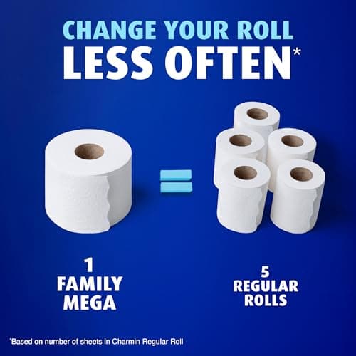 Charmin Ultra Soft Cushiony Touch Toilet Paper, 24 Family Mega = 123 Regular Rolls, White — view 4