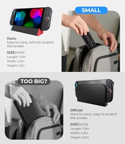 SIWIQU for Nintendo Switch 2 Dock Station, Portable TV Docking Station Replacement with 4K@120Hz HDMI Adapter/2 USB Port/Type C Port for Nintendo Switch 2 — view 4