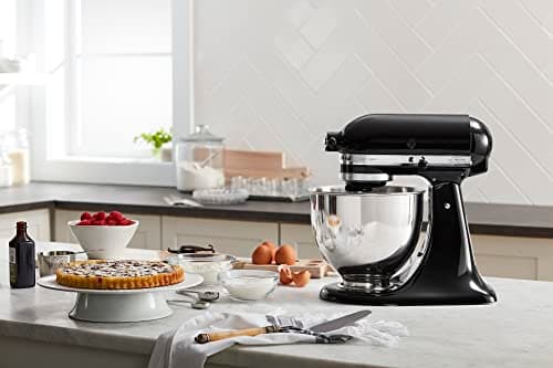 KitchenAid Artisan Series 5 Quart Tilt Head Stand Mixer with Pouring Shield KSM150PS, Onyx Black — view 5