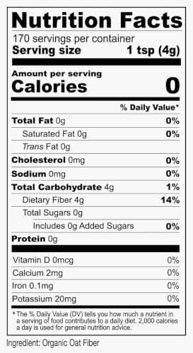 Anthony's Organic Oat Fibre, Batch Tested Gluten Free, Non-GMO, 680g — view 4