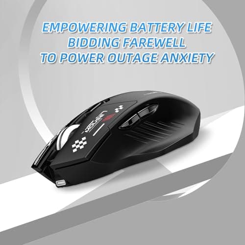 Wireless Bluetooth Dual-Mode Mouse - Ergonomic Right-Handed Design, USB Unifying Receiver, and 2.4GHz Reliable Connection - Works for Computers and Laptops - Far Quieter Clicks Than Most Mice,Black — view 4