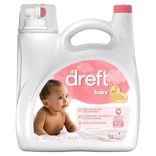 Dreft Baby Liquid Laundry Detergent, Gentle on Sensitive Skin Laundry Soap, 150 fl oz, 114 Loads (Packaging May Vary) — view 11