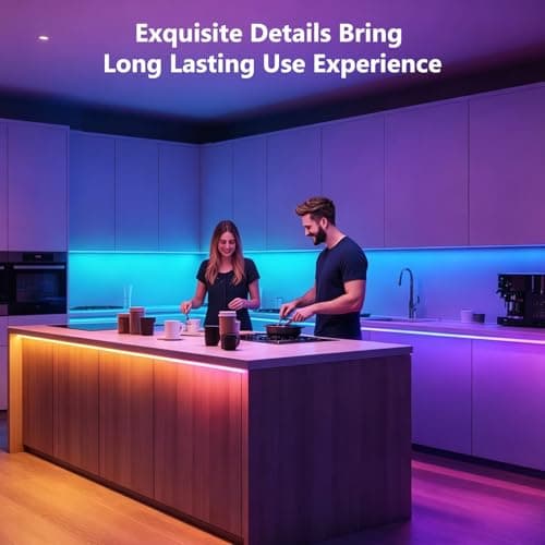 DAYBETTER LED Strip Lights 110ft, Smart Lighting Strips with App Remote Control, RGB Music Sync Color Changing Lights for Bedroom Kitchen Party Home Decor Luces led para cuarto (1 Roll) — view 5