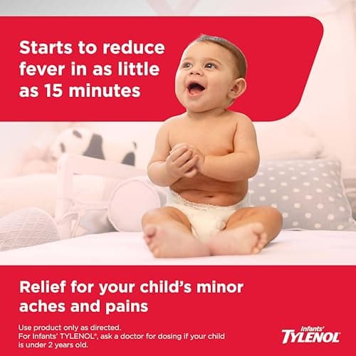 Infants’ Tylenol Dye Free Acetaminophen, Free of Alcohol, Aspirin and Ibuprofen, Oral Suspension, Pain Relief, Fever Reducer, Includes SimpleMeasure Dosing Syringe, Cherry Flavor, 2 Fl Oz — view 4
