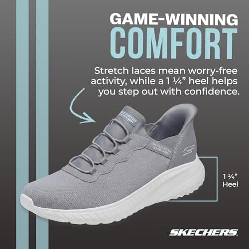 Skechers Men's Hands Free Slip-ins Skechers Bobs Squad Chaos - Daily Hype, Grey, 11