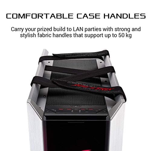 ASUS ROG Strix Helios GX601 White RGB Mid-Tower Gaming Case, Pre-Installed 4x140mm Fans, ATX/EATX, Tempered Glass, Aluminum Frame, GPU Braces, 420mm Radiator Support, Aura Sync, 2 Year Warranty — view 5