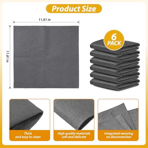 DyPinYise Thickened Magic Cleaning Cloth, 6Pcs Microfiber Cloth Reusable,Lint Free Cloth for Glass,Window, Mirror, Cars — view 3