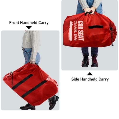 YTBRFUY Car Seat Travel Bag for Airplane, Large Car Seat Bags for Air Travel, Carseat Storage Bag for Car Seat Airport, Carseat Cover Travel - Baby Travel Essentials for Flying — view 2