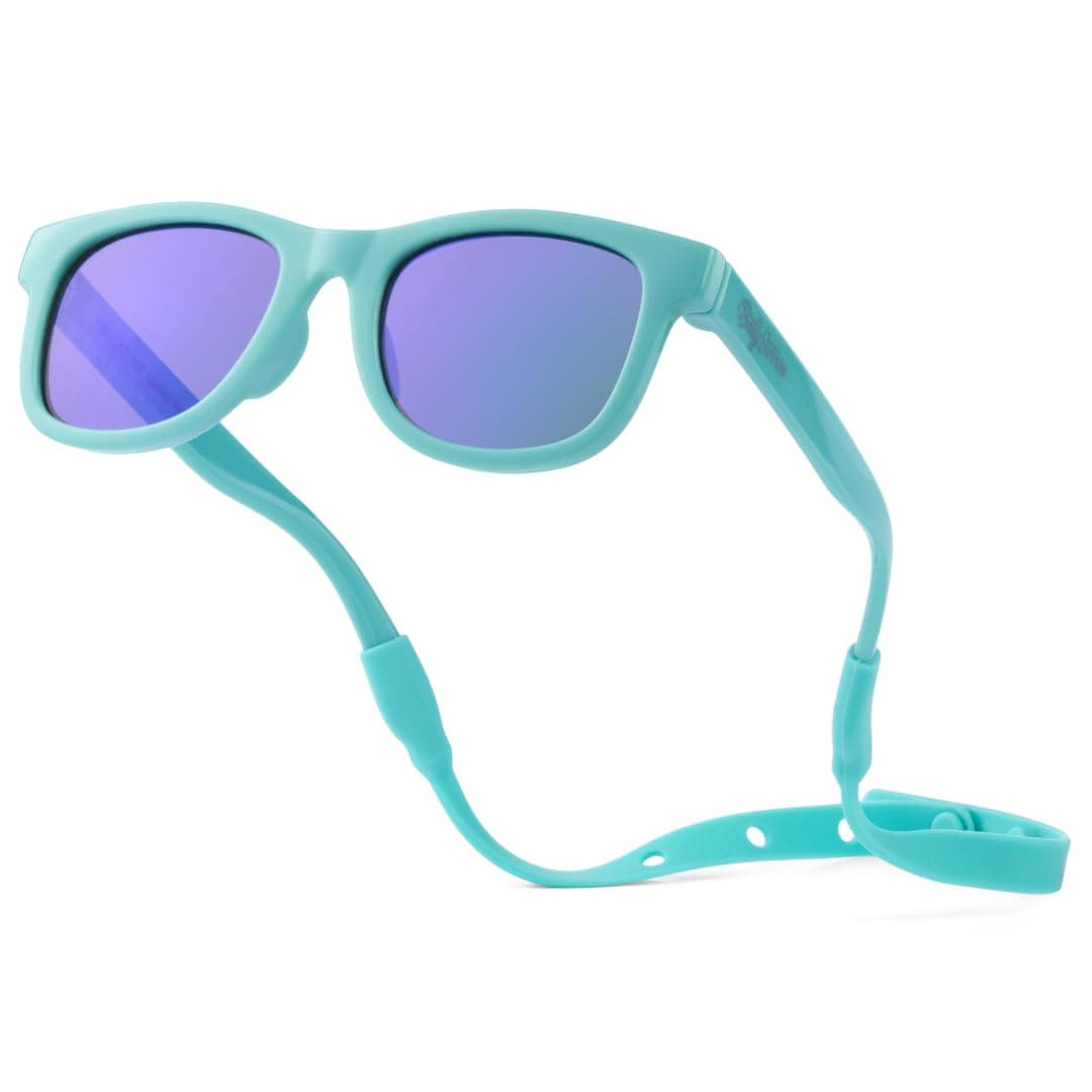 BABY SUNNIES Gafas de sol para bebé con correa, irrompibles y flexibles, para bebés de 0 a 24 meses