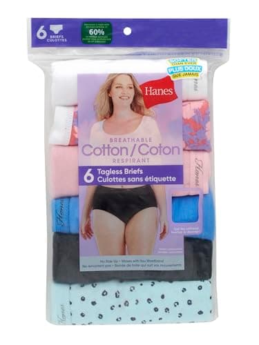 Hanes Women's 6 Pack Core Cotton Brief Panty, Assorted, Small — view 6