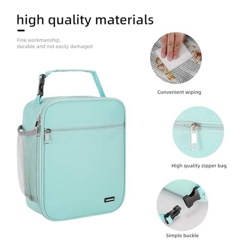 Lovoeo Lunch box Lunch bag for men women Insulated Lunchbox Lunch bags for Work Picnic Travel (baby blue) — view 2