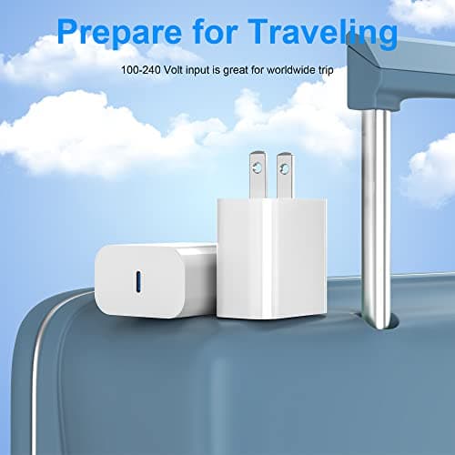 USB C Charger Block 2Pack 20W for iPhone 17 16 Fast Charging Wall Charger Plug with Type C Power Adapter for iPhone 17/16/16 Pro Max/16 Plus/15/14/13/12/11/Xs/X,for IPad Pro for Apple USBC Charge — view 4
