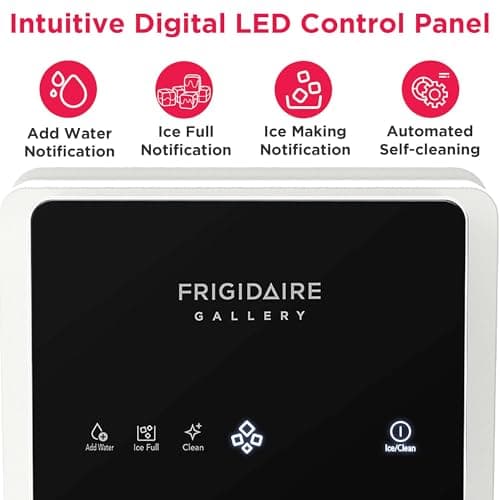 FRIGIDAIRE Countertop Crunchy Chewable Touchscreen Nugget Ice Maker, 33lbs per Day, Auto Self Cleaning, White — view 5