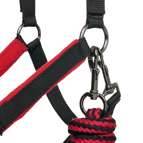 LeMieux Vogue Fleece Headcollar - Halter & Leadrope (Chilli - Pony) — view 2