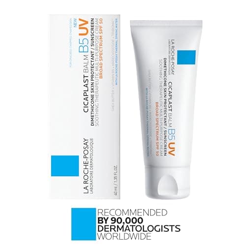 La Roche-Posay Cicaplast Balm B5 UV SPF 50, Vitamin B5 + Shea Butter + Tribioma + Madecassoside + Zinc Oxide Sunscreen, Post Treatment Skin Protectant With SPF, Multi-Purpose Cream For Dry Skin — view 8