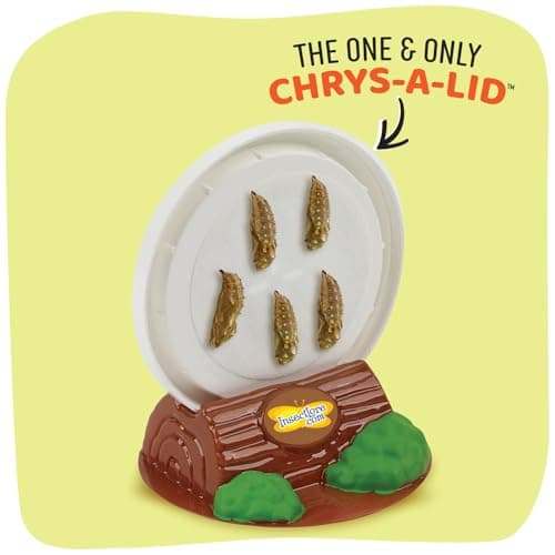 Insect Lore Butterfly Garden with 10 Live Baby Caterpillars - Habitat, Feeder, Chrys-A-Lid Holders, STEM Activity Journal - Raise and Release Painted Lady Butterflies — view 4
