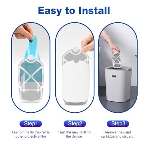 10 Pack Refill Cartridges, 2026 Upgraded Flying Insect Trap Refills Compatible with Flying Insect Trap Indoor Light M364 M364A Fully Compatible Size,Fly Catcher Trap (10 Refill Cartridges) — view 4