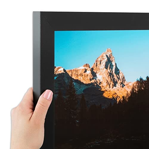 ArtToFrames 14x20 inch Satin Black Picture Frame, 2WOMFRBW26079-14x20