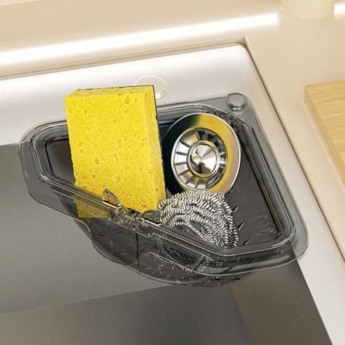 Magnetic Sink Strainer Basket, Triangle Sink Drainer Basket for Food Strainer or Storage Rack — view 3