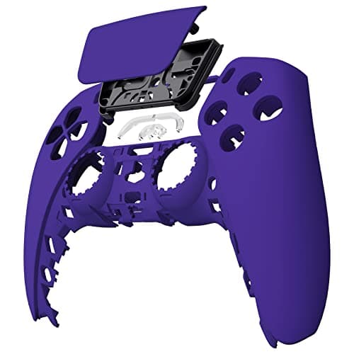 eXtremeRate Purple Soft Touch Touchpad Front Shell Compatible with ps5 Controller BDM-010 020 030 040 050, DIY Replacement Shell Custom Touch Pad Cover Compatible with ps5 Controller — view 2