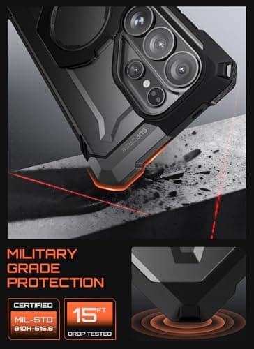 SUPCASE for Samsung Galaxy S26 Ultra Case with Kickstand (Unicorn Beetle Grip), [Wireless Charge Compatible] [Military-Grade Protection] Heavy-Duty Magnetic Phone Case for S26 Ultra 6.9 Inch, Dark — view 4