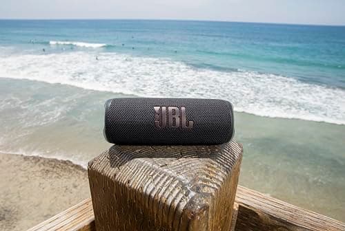 JBL Flip 6 - Portable Bluetooth Speaker, powerful sound and deep bass, IPX7 waterproof, 12 hours of playtime, JBL PartyBoost for multiple speaker pairing for home, outdoor and travel (Black) — view 2