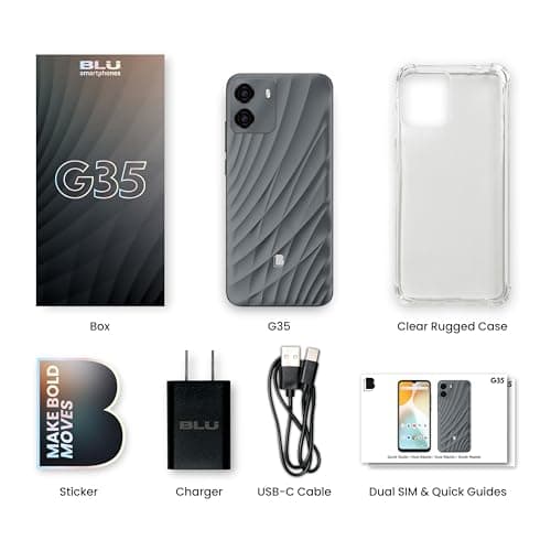 BLU G35 | 2025 | Unlocked | 6.5” HD+ Infinity Display | Dual 8MP Camera + LED Flash 5MP Selfie Camera | 32GB/3GB I US Version | US Warranty | Grey — view 6