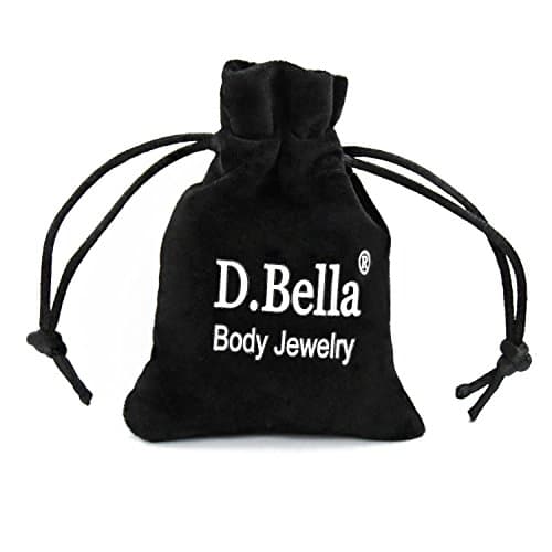 D.Bella Nose Rings, 20G Nose Screw Studs 316 Surgical Steel Nose Piercings Jewelry 1.5mm 2mm 2.5mm Clear Round Inlaid Silver