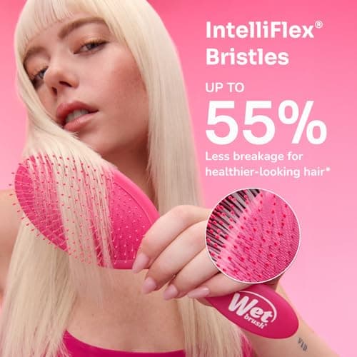 Wet Brush Original Detangler Hair Brush, Amazon Exclusive Purple - Ultra-Soft IntelliFlex Bristles - Detangling Hairbrush Glides Through Tangles For Wet, Dry & Damaged Hair - Women, & Men — view 5