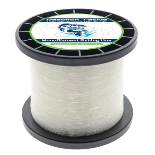 Reaction Tackle Monofilament Fishing Line- Strong and Abrasion-Resistant Nylon Mono Fishing Line, Freshwater and Saltwater Fishing Line Clear 120/430 (1LB Spool)