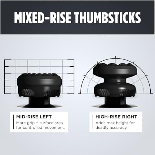 KontrolFreek FPS Freek Galaxy Black for Xbox One and Xbox Series X Controller | 2 Performance Thumbsticks | 1 High-Rise, 1 Mid-Rise | Black (Limited Edition) — view 5