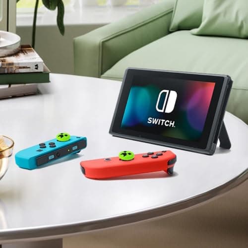 Thumb Grips Caps for Nintendo Switch 1/ OLED/Lite, 4 Pcs Silicone Thumb Grip Caps for Nintendo Switch Joystick Cover Cute Accessories Joy con Thumb Grips - Green — view 3