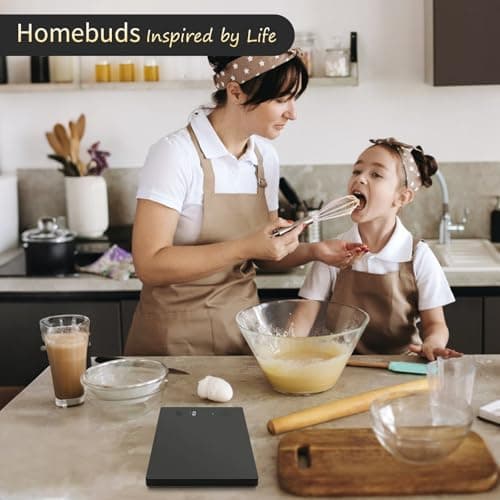 Homebuds 22lb/10kg Food Scale, Precision 0.1oz/1g by Our Professional Scale Factory Since 2001, Kitchen Scales Digital Weight Grams and Ounces for Cooking and Baking, LED, 3*AAA Batteries, Black — view 6