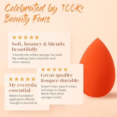 BEAKEY Makeup Sponge Set 5 Pack Micro Porous Low Absorption Soft Latex Free Foundation Beauty Sponges & Blenders for Powder Cream — view 3